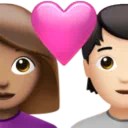 Couple With Heart: Woman, Person, Medium Skin Tone, Light Skin Tone