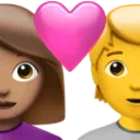 Couple With Heart: Woman, Person, Medium Skin Tone, No Skin Tone