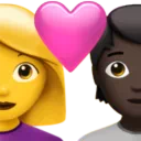 Couple With Heart: Woman, Person, No Skin Tone, Dark Skin Tone