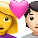 Couple With Heart: Woman, Person, No Skin Tone, Light Skin Tone