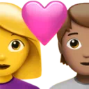 Couple With Heart: Woman, Person, No Skin Tone, Medium Skin Tone