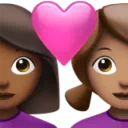 Couple with Heart: Woman, Woman, Medium-Dark Skin Tone, Medium Skin Tone