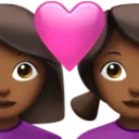 Couple with Heart: Woman, Woman, Medium-Dark Skin Tone
