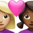 Couple with Heart: Woman, Woman, Medium-Light Skin Tone, Medium-Dark Skin Tone