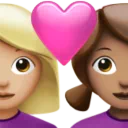 Couple with Heart: Woman, Woman, Medium-Light Skin Tone, Medium Skin Tone