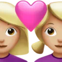 Couple with Heart: Woman, Woman, Medium-Light Skin Tone