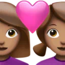 Couple with Heart: Woman, Woman, Medium Skin Tone