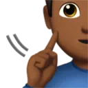 Deaf Man: Medium-Dark Skin Tone