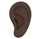 Ear: Dark Skin Tone
