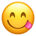 음식을 음미하는 얼굴