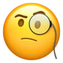 단안경이 있는 얼굴