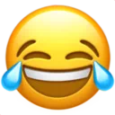 기쁨의 눈물을 흘리는 얼굴