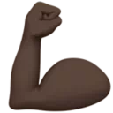 Flexed Biceps: Dark Skin Tone