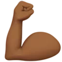 Flexed Biceps: Medium-Dark Skin Tone