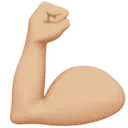 Flexed Biceps: Medium-Light Skin Tone