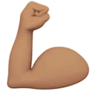 Flexed Biceps: Medium Skin Tone