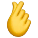 검지와 엄지를 교차한 손