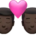 Kiss: Man, Man, Dark Skin Tone