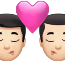 Kiss: Man, Man, Light Skin Tone