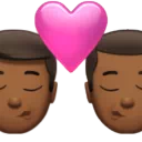 Kiss: Man, Man, Medium-Dark Skin Tone