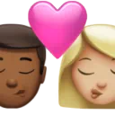 Kiss - Man: Medium-Dark Skin Tone, Woman: Medium-Light Skin Tone