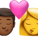Kiss - Man: Medium-Dark Skin Tone, Woman: No Skin Tone