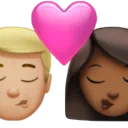 Kiss - Man: Medium-Light Skin Tone, Woman: Medium-Dark Skin Tone