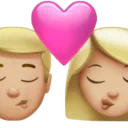 Kiss - Man: Medium-Light Skin Tone, Woman: Medium-Light Skin Tone