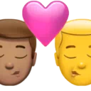 Kiss - Man: Medium Skin Tone, Man: No Skin Tone