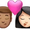 Kiss - Man: Medium Skin Tone, Woman: Light Skin Tone