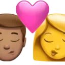 Kiss - Man: Medium Skin Tone, Woman: No Skin Tone