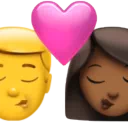 Kiss - Man: No Skin Tone, Woman: Medium-Dark Skin Tone