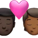 Kiss: Man, Person, Dark Skin Tone, Medium-Dark Skin Tone