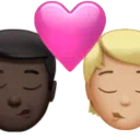 Kiss: Man, Person, Dark Skin Tone, Medium-Light Skin Tone