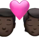 Kiss: Man, Person, Dark Skin Tone