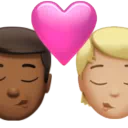 Kiss: Man, Person, Medium-Dark Skin Tone, Medium-Light Skin Tone