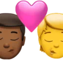 Kiss: Man, Person, Medium-Dark Skin Tone, No Skin Tone