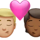 Kiss: Man, Person, Medium-Light Skin Tone, Medium-Dark Skin Tone