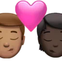 Kiss: Man, Person, Medium Skin Tone, Dark Skin Tone