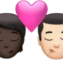 Kiss: Person, Man, Dark Skin Tone, Light Skin Tone