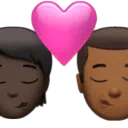 Kiss: Person, Man, Dark Skin Tone, Medium-Dark Skin Tone