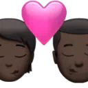 Kiss: Person, Man, Dark Skin Tone