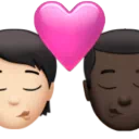 Kiss: Person, Man, Light Skin Tone, Dark Skin Tone