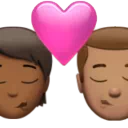 Kiss: Person, Man, Medium-Dark Skin Tone, Medium Skin Tone