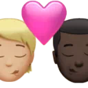 Kiss: Person, Man, Medium-Light Skin Tone, Dark Skin Tone