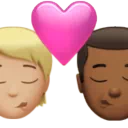 Kiss: Person, Man, Medium-Light Skin Tone, Medium-Dark Skin Tone