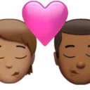 Kiss: Person, Man, Medium Skin Tone, Medium-Dark Skin Tone