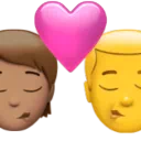 Kiss: Person, Man, Medium Skin Tone, No Skin Tone