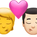 Kiss: Person, Man, No Skin Tone, Light Skin Tone