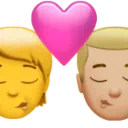 Kiss: Person, Man, No Skin Tone, Medium-Light Skin Tone
